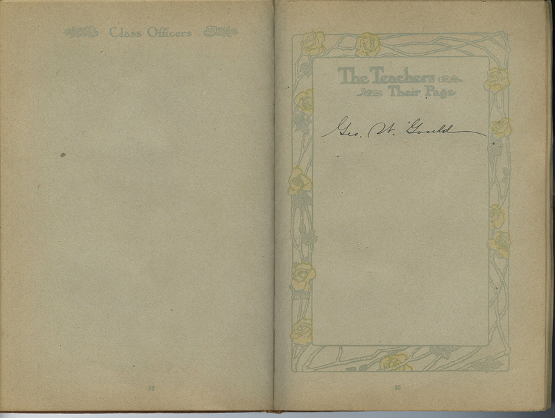 Signature from a single teacher, Geo. W. Gould.