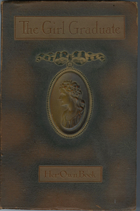 The leather-bound scrapbook cover page of Ardath Lillian Caldwell, Meridian High School class of 1922.