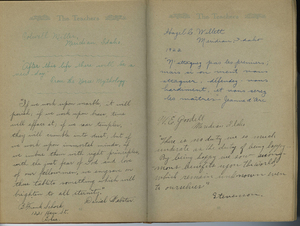 Several quotes from Ardath's various teachers, including one from Hazel Willett. Hazel Willett and her family are featured in another project in the MLD Collection.