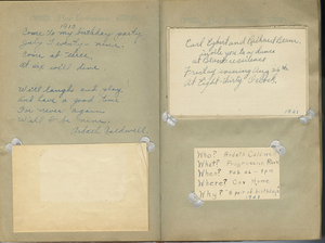 "Come to my birthday party, July 29.<br>Come at three, at six we'll dine.<br>We'll laugh and play,<br>and have a good time.<br>For never again, <br>Will I be nine."