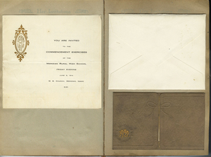 A couple commencement invitations from Meridian Rural and Meridian High School graduating classmates.