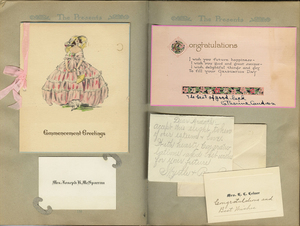 Cards congratulating Ardath on her graduation.