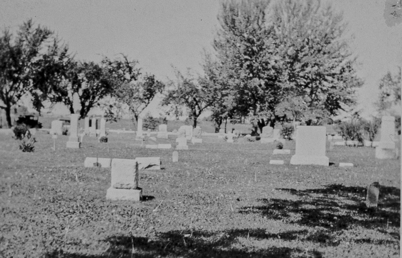 View inside the cemetery