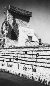 Parade float of Idaho for University of Idaho.