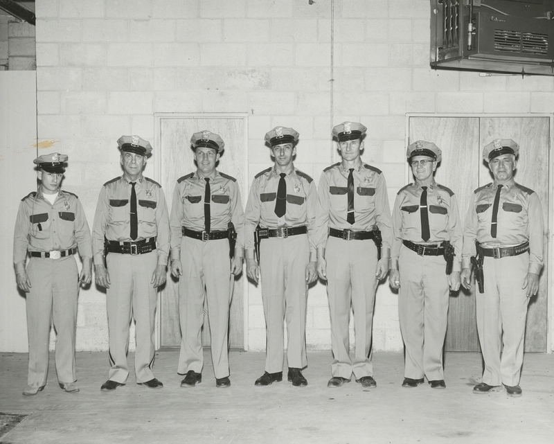 Left to right: Kenneth Smith, Roy Wood, Jonas Lee, Bill Luke, Lowell Gass, Neal Hudson, Ted Dennis 