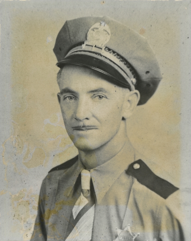 Photo circa 1946 when Bud McGill, son of former Meridian Marshall John McGill,  served as Meridian Police Chief until his death in 1951.