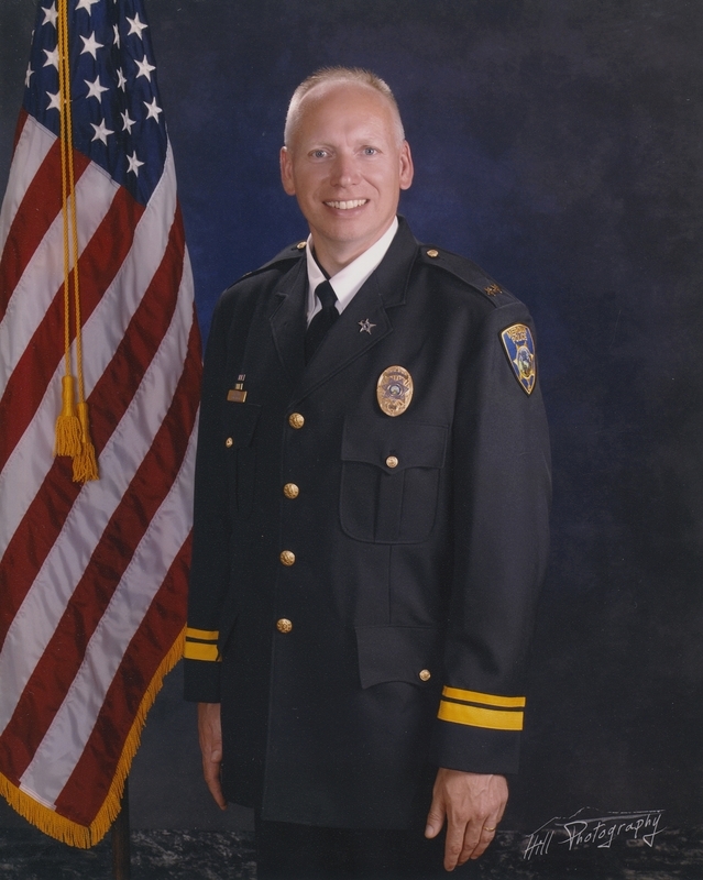 Photo of Police Chief Jeff Lavey, who served from September 2007 to January 3, 2021. Chief Lavey was selected after Meridian initially spent months looking nationally to fill the open vacancy after Musser retired. After narrowing the search down to two out of state finalists, Meridian bypassed their initial candidates and picked Lavey, preferring the current interim Police Chief. Photo by Hill Photography. 