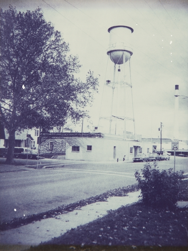 Photo of early Meridian Police Department Building, circa 1973