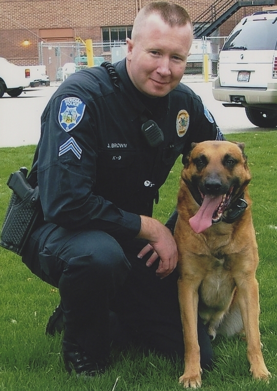 Officer J. Brown and his police K-9, circa 2010s