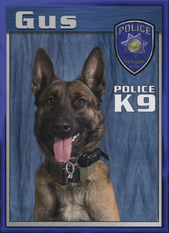 Gus-K-9 Police Card, circa 2012