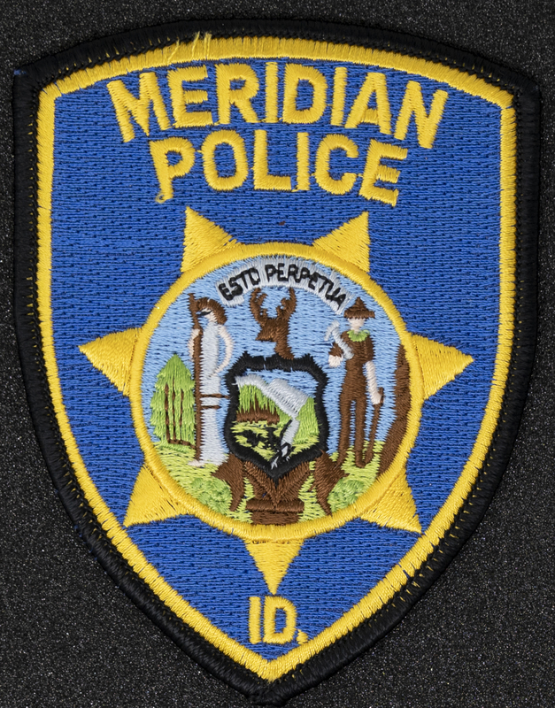 Meridian Police shoulder patch, a 7th patch issue for the department. This was a Command staff patch only used on dress jackets by the Chief of Police. Circa 2005-2007.