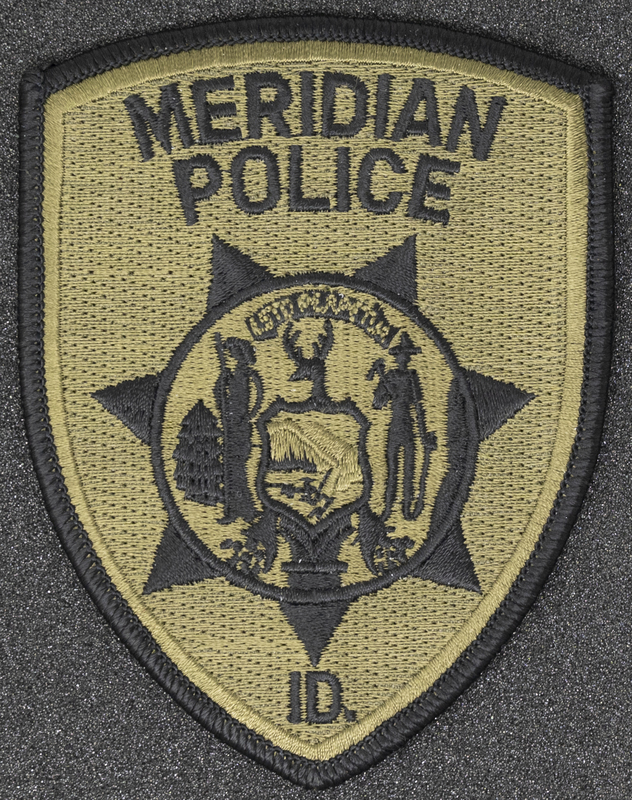 Meridian SWAT team patch, circa 2005-2006. This subdued patch used by the SWAT team was short lived as Meridian SWAT merged into Metro Ada SWAT. Supposedly only 25 of these patches were made. 