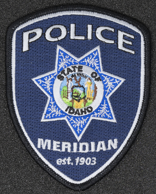 Meridian Police shoulder patch, 8th issue for the department. This badge was introduced in 2012 and is the current one in use as of 2023. 