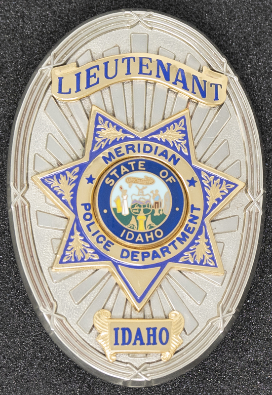 Meridian Police Lieutenant badge, circa 2007 or some time during Jeff Lavey's tenure as Meridian Police Chief.