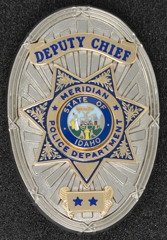 Meridian Police Deputy Chief badge, circa 2007 or some time during Jeff Lavey's tenure as Meridian Police Chief.