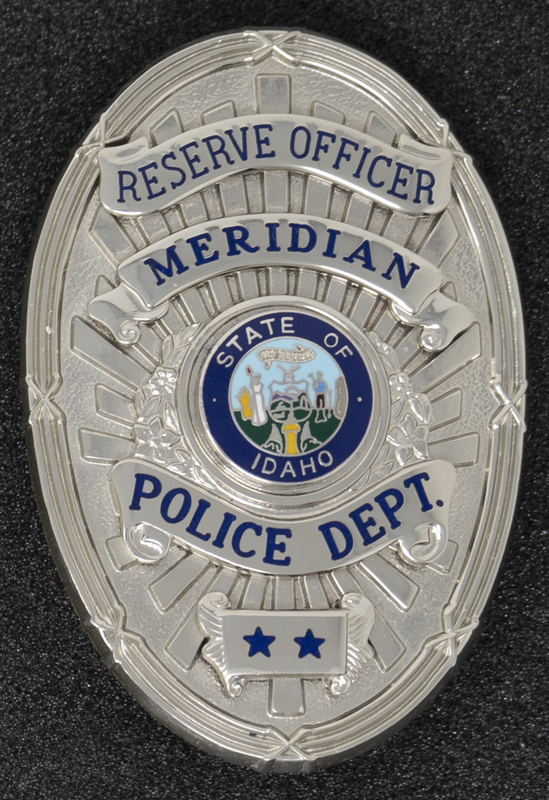 Meridian Police Reserve Officer badge, circa 2007 or some time during Jeff Lavey's tenure as Meridian Police Chief.