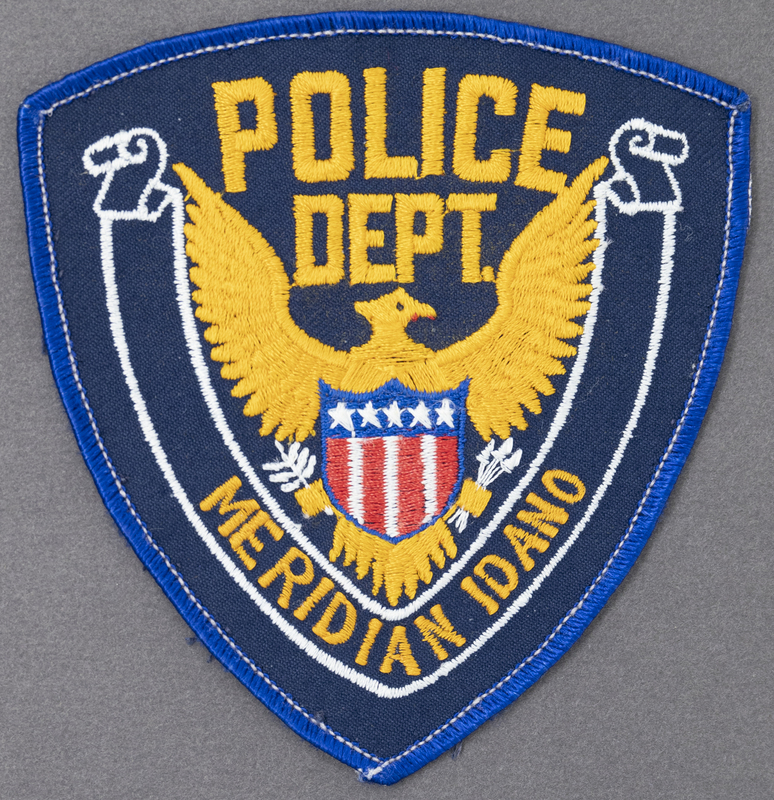 This is the 4th issued Meridian Police patch. The police department took on the generic golden eagle image after dropping "The Dairy City" cow patches in about the late 1970s or early 1980s. 