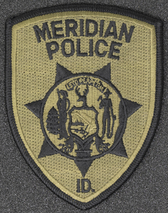 Meridian SWAT team patch, circa 2005-2006. This subdued patch used by the SWAT team was short lived as Meridian SWAT merged into Metro Ada SWAT. Supposedly only 25 of these patches were made. 