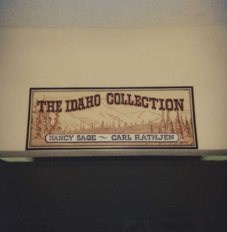 Nancy Sage and Carl Rathjen helped create The Idaho Collection within the Meridian Library, featuring books about Idaho (circa 1982). 