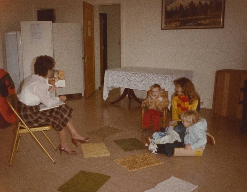 Kay Newell leads storytime. 