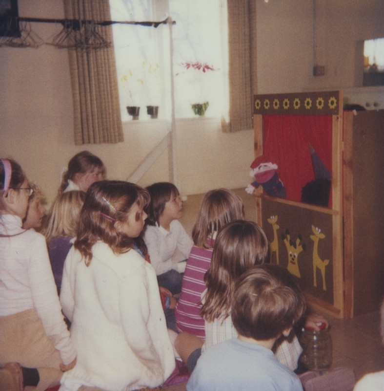 Susan performs "Julius, the Gorilla" for kids after school at 4pm, Tuesday March 6, 1984.