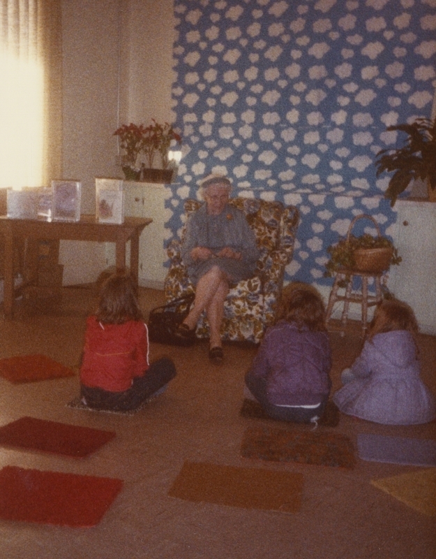 Mary Alice White reads to Children as part of National Library Week events. 