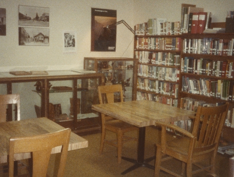 The portion of the lobrary dedicated to the Idaho Collection. The collection was created by Nancy Sage and Carl Rathjen and holds books and objects pertaining to the history of Idaho or stories written about or taking place in Idaho. 