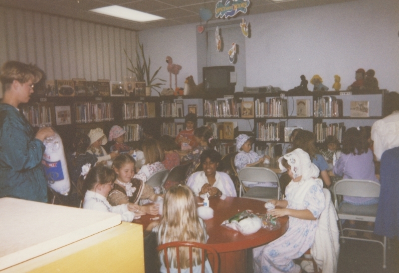 Picture depciting both the popularity and the crowdedness of events at the old Meridian Library building. The newly planned Cherry Lane Library building was to bring a needed relief to the community.