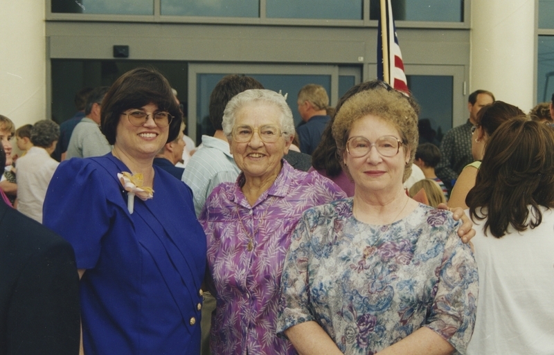 Meridian Library District Director Patty Young with two Meridian library workers at the Cherry Lane Library Opening Ceremony. 