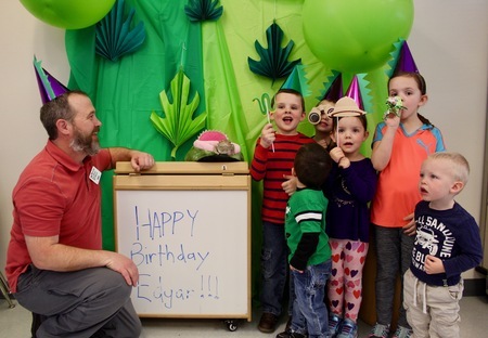 Edgar Dragon Poe celebrates his 5th Birthday at Silverstone, April 2019. 