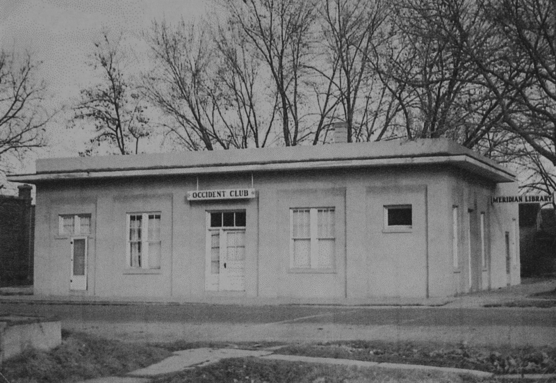 Picture shows the remodeled Occident Clubhouse and Library. This remodel expanded the library to 22x50 feet.