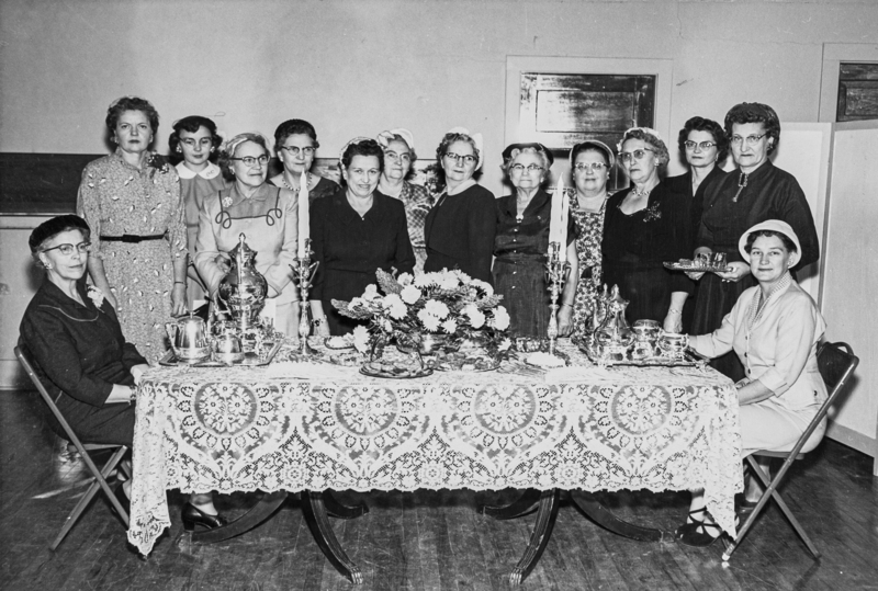 Picture of the Occident Club during one of their tea parties (circa 1950s)