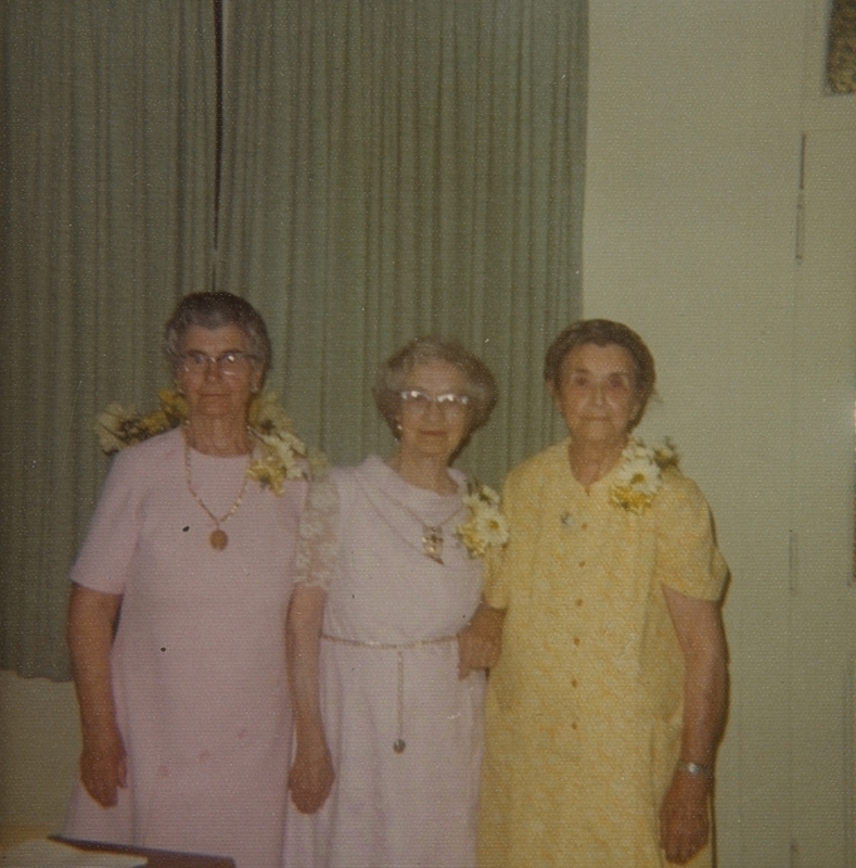 Three Original Occident Club Charter Members (from left to right): Zelma Mathews Haworth, Nina Egbert, Susie Cairns