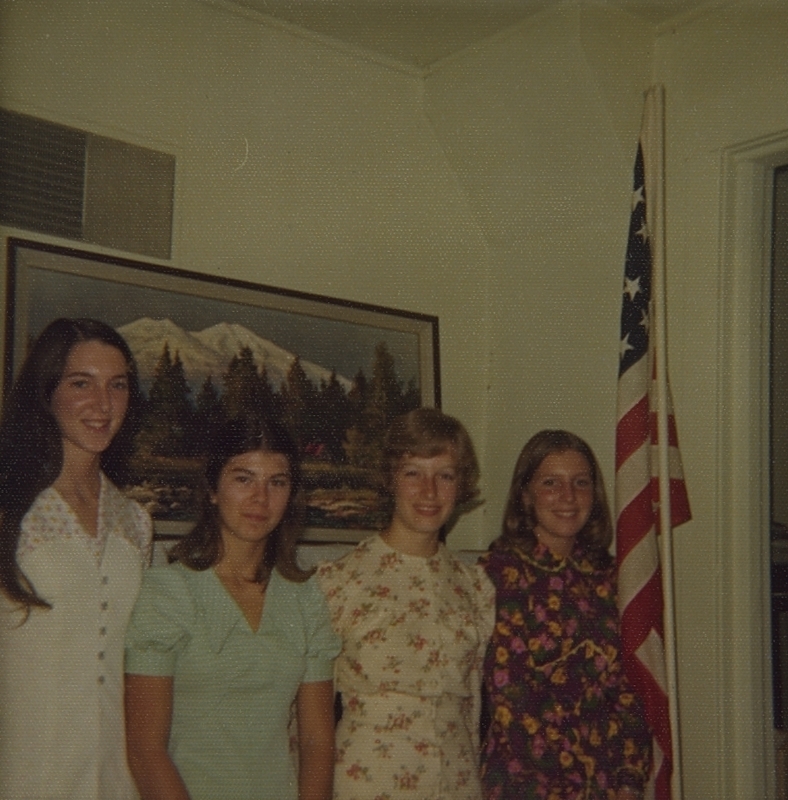 Girls State participants report at Occident Club meeting (from left to right): Linda McFadden, Linda Wilder, Shawna Lee, Katie Croft