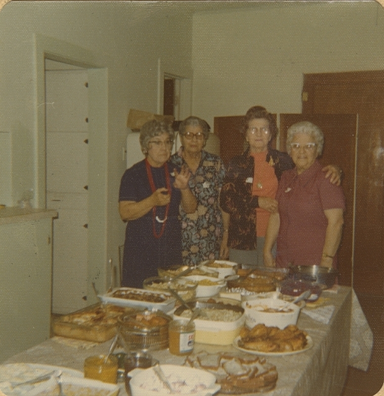 Occident Club Committee for Christmas Dinner: Bessie Matcham, Edna Everist, Gertrude Rosti, Ione Bruett