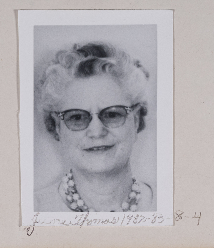 June Thomas-Occident Club President 1975-1976, 1982-1984, 1987-1988