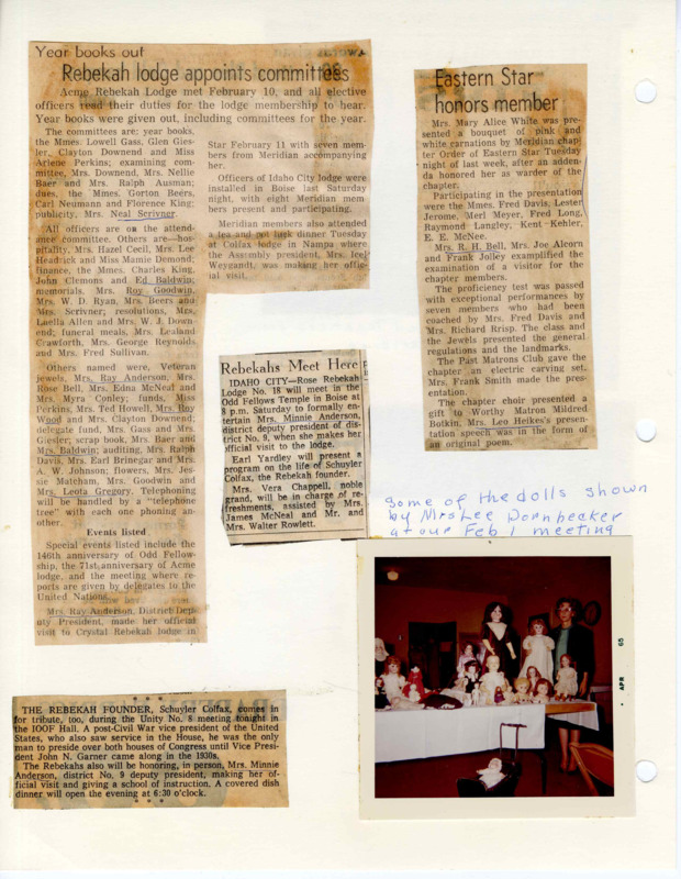 Occident Club Scrapbook 1964-1965