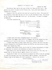 Contains Occident Club library board documents from the year 1969