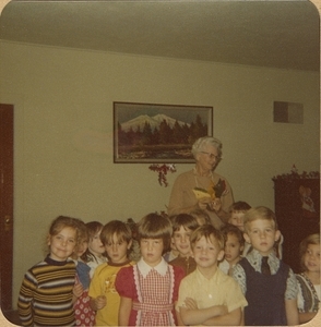 Grade School children visit the May 1973 Occident Club meeting