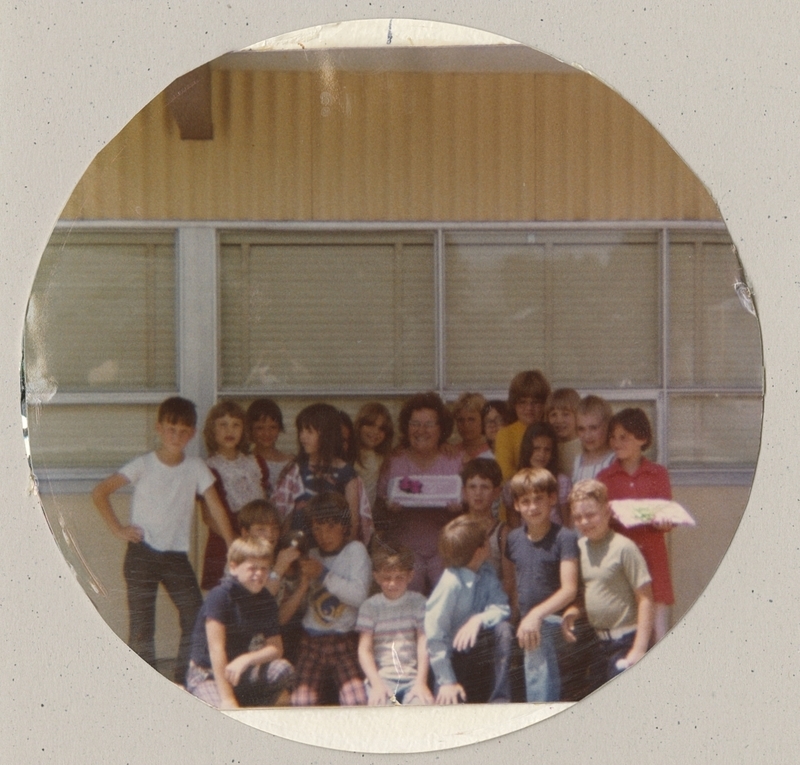 Betty Kusler's Second Grade Class at her Retirement Party, May 1977