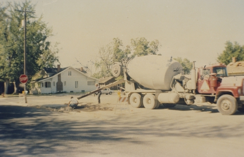 Mike Breinholt Eagle Scout Project-the Eagle Project restored the old wooden schoolhouse floor, installed the pot-bellied stove, and built the two sidewalks in front of the schoolhouse, 1993