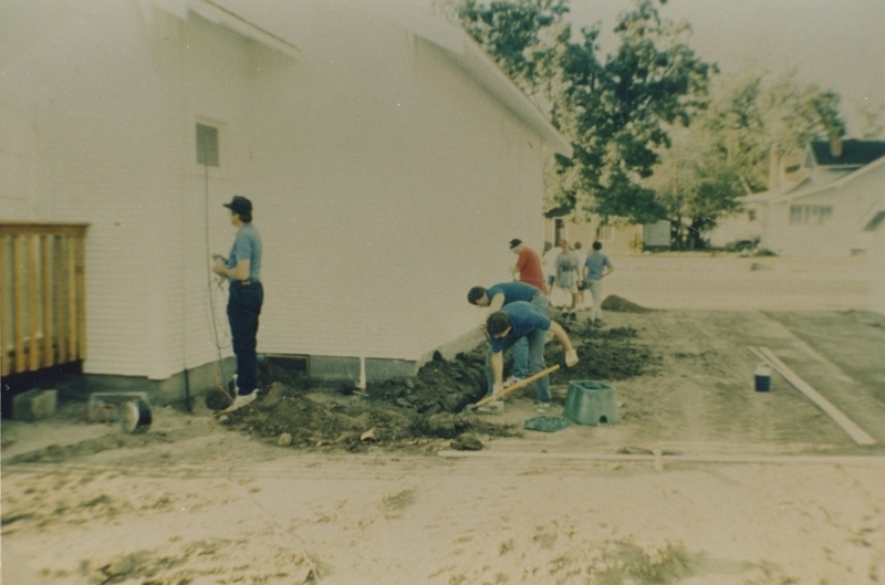 Nick Sylvester Eagle Scout Project–the project designed and installed the sprinkler system for the lawn and flower bed, 1993