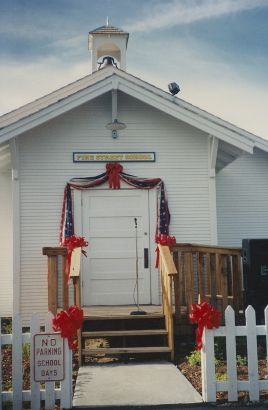 Front of Pine Street School, July 18, 1993 dedication