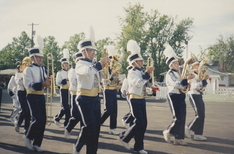 July 18, 1993–Meridian High School Marching Band performs at dedication of the Pine Street School