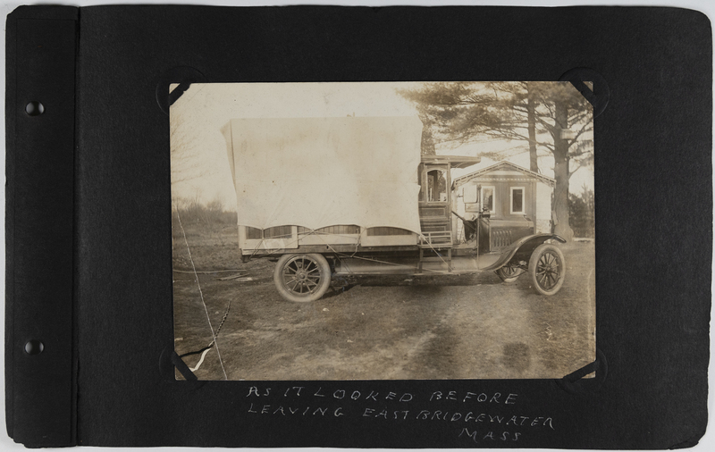 Image of the Willett's auto bungalow as it looked before leaving Bridgewater, MA.